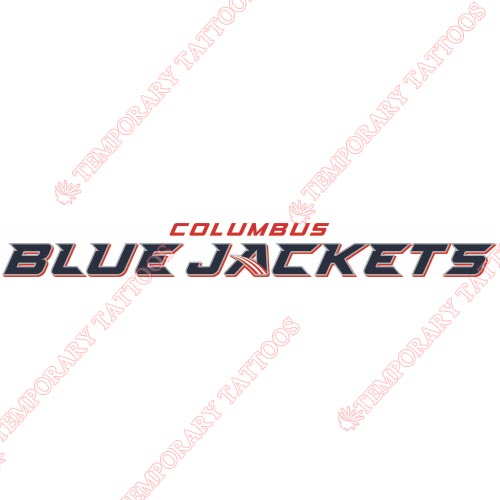 Columbus Blue Jackets Customize Temporary Tattoos Stickers NO.123
